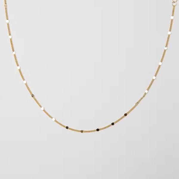 Light Gray Dainty Sparkle Chain Choker Necklace