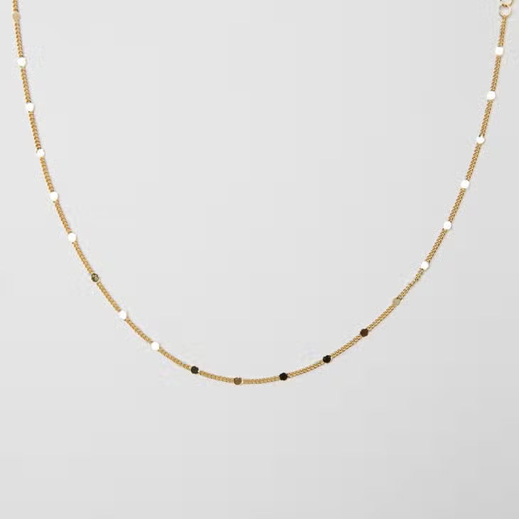 Light Gray Dainty Sparkle Chain Choker Necklace