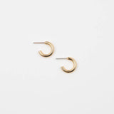 White Smoke Tiny Tube Hoops Earrings
