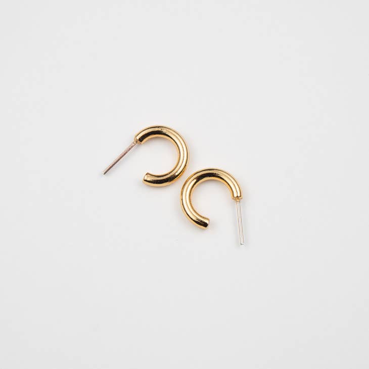 Lavender Tiny Tube Hoops Earrings