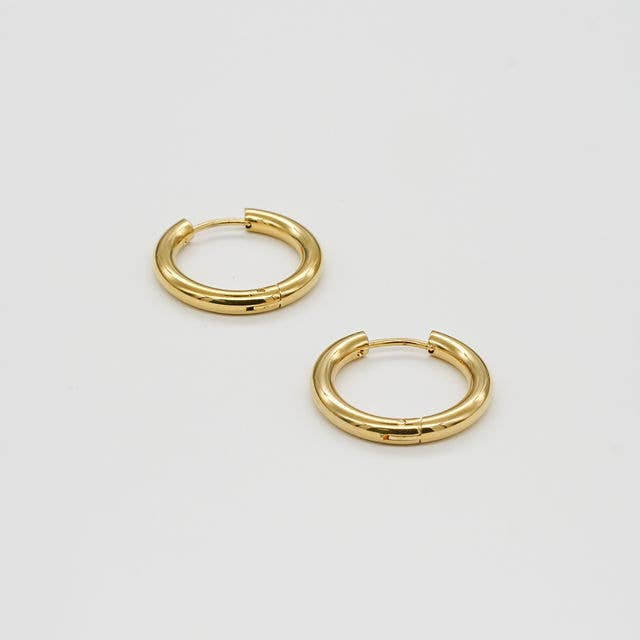 Lavender Mini Gold Hoops Earring