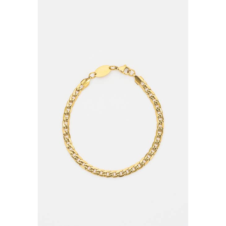 White Smoke Curb Chain Bracelet Bracelet