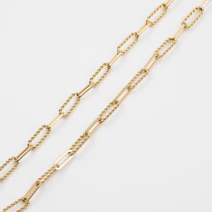 Lavender Hammered Links Necklace Necklace
