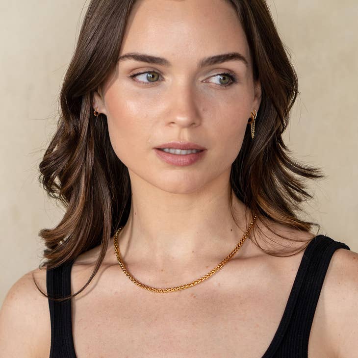 Tan Knotted Necklace Mini Necklace