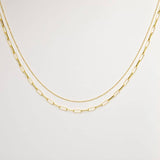 Beige Paperclip Layered Choker Necklace