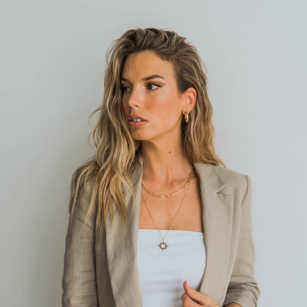 Gray Paperclip Layered Choker Necklace
