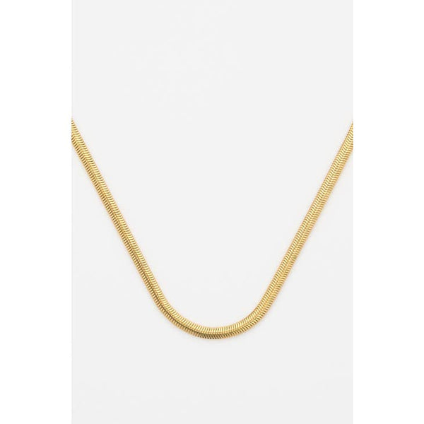 White Smoke Matte Herringbone Necklace Necklace