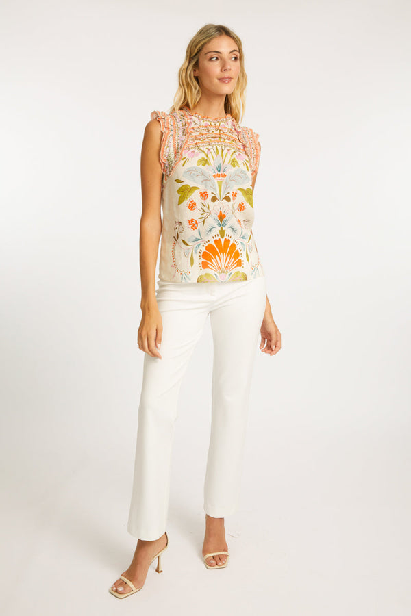 Micheline Top in Vintage Floral