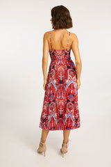 Genevieve Dress in Ruby Tropic
