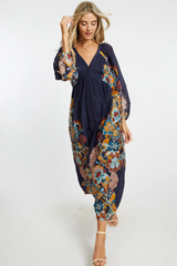 Beige Mindy Maxi Dress in Cosmic Cheetah Maxi Dress