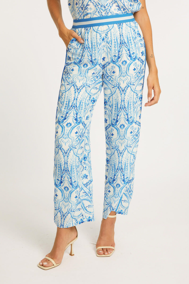 Light Gray Max Pant in Porcelain Deco Pant