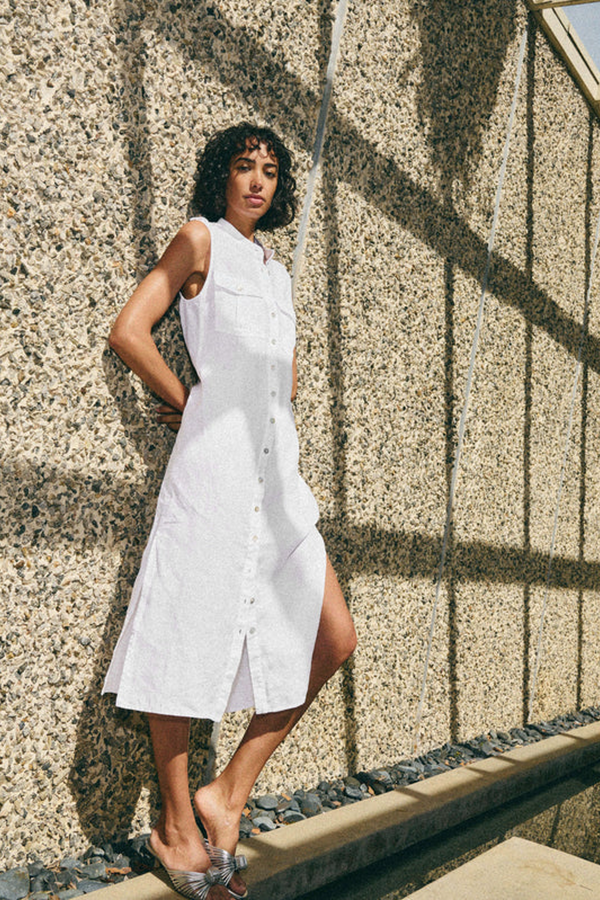Rosy Brown Carina Sleeveless Dress Midi Dress