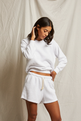 Light Gray Dani Summer Boucle Shorts Short