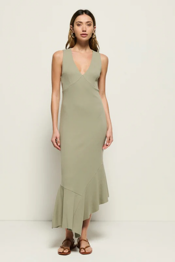 Light Gray Carmel Midi Dress Midi Dress