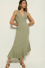 Light Gray Carmel Midi Dress Midi Dress