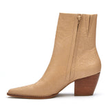 Rosy Brown Caty Bootie | Natural Paisley Bootie