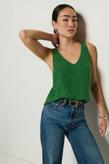 Light Gray Cece Sweater Tank Tank