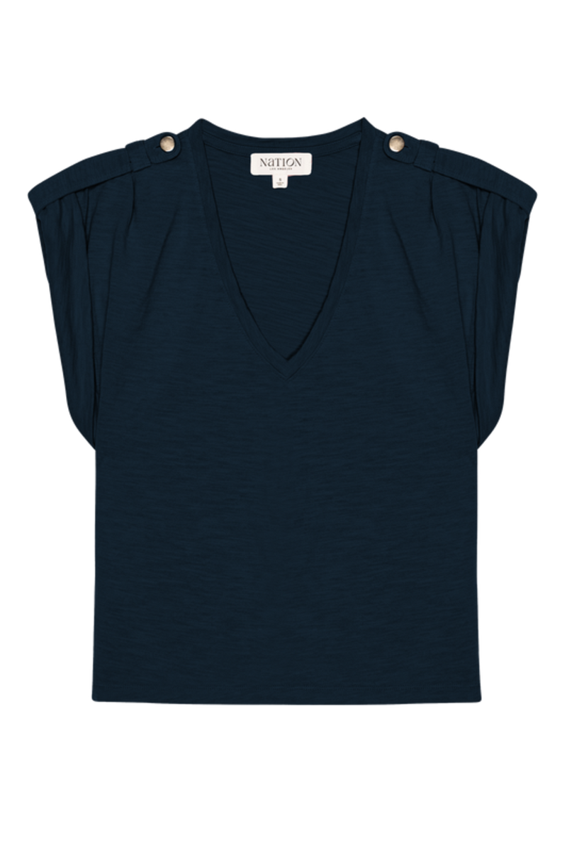 Black Cooper V-Neck Tank Top