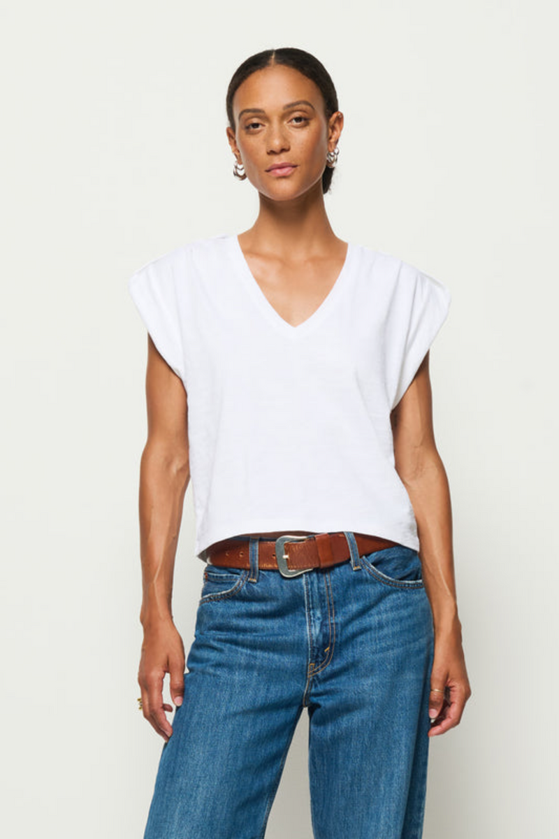 Beige Cooper V-Neck Tank Top