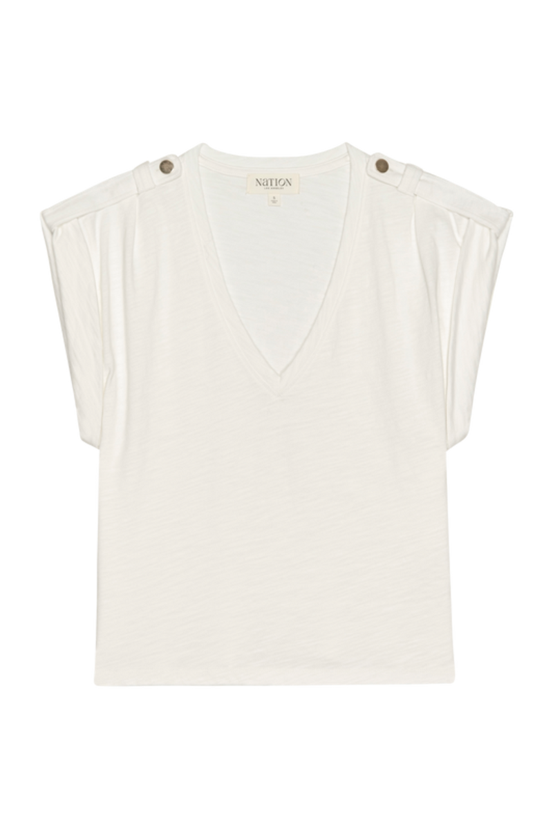 Beige Cooper V-Neck Tank Top