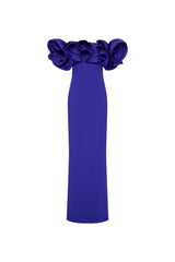 Dark Slate Blue Cora | Taffeta Gown Formal Dress