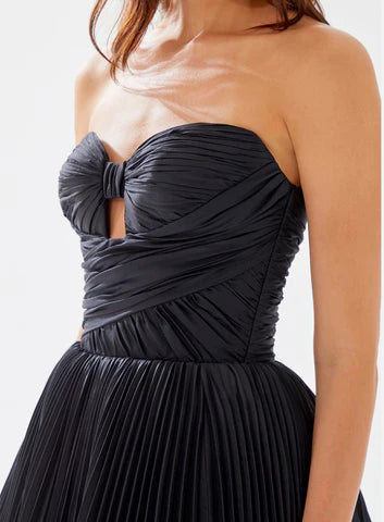 Black Candide Elbise | Taffeta Gown Formal Dress