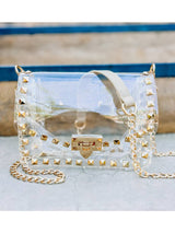 Gray Camila Clear Crossbody Handbags
