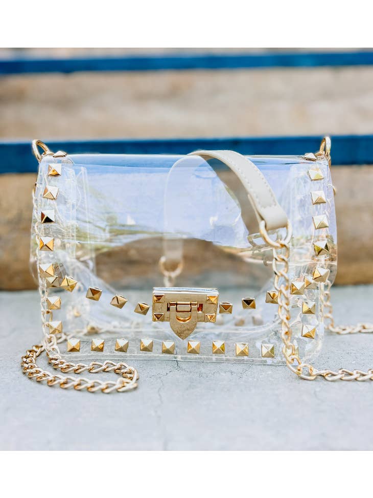 Gray Camila Clear Crossbody Handbags