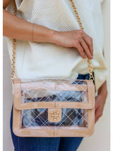 Gray Quinn Quilted Clear Bag Handbags