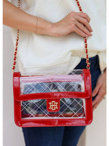 Gray Quinn Quilted Clear Bag Handbags
