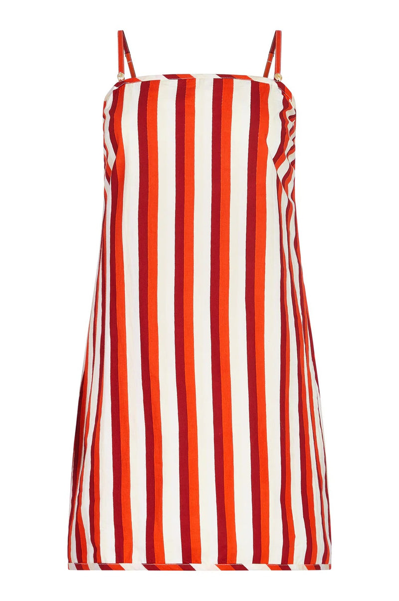 Firebrick Carter Dress in Cabana Stripe Mini Dress