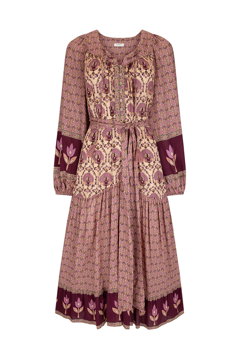 Dim Gray Château Boho Gown maxi dress
