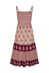 Rosy Brown Château Quilted Strappy Maxi Dress maxi dress