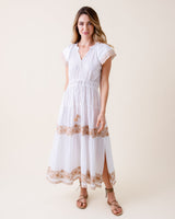 Antique White Corinna Midi Dress