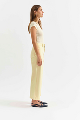 Beige Valley Girl Wide Leg Ankle | Sunny Jeans