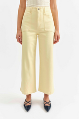 White Smoke Valley Girl Wide Leg Ankle | Sunny Jeans