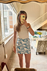 Tan Fish Sarong in Blue/White Sarong
