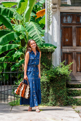 Dark Slate Gray Triana Denim Dress Midi Dress