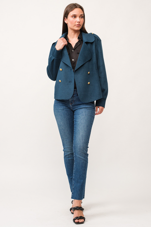 Beige Valencia Button Down Jacket Jacket