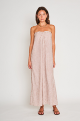Light Gray Rosalyn Dress in Sedona Stripe Maxi Dress