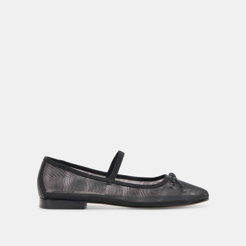 White Smoke Cadel Ballet Flats | Onyx Mesh flats