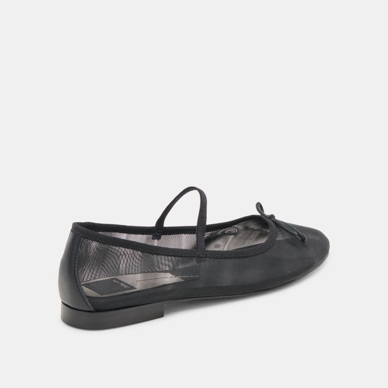 White Smoke Cadel Ballet Flats | Onyx Mesh flats