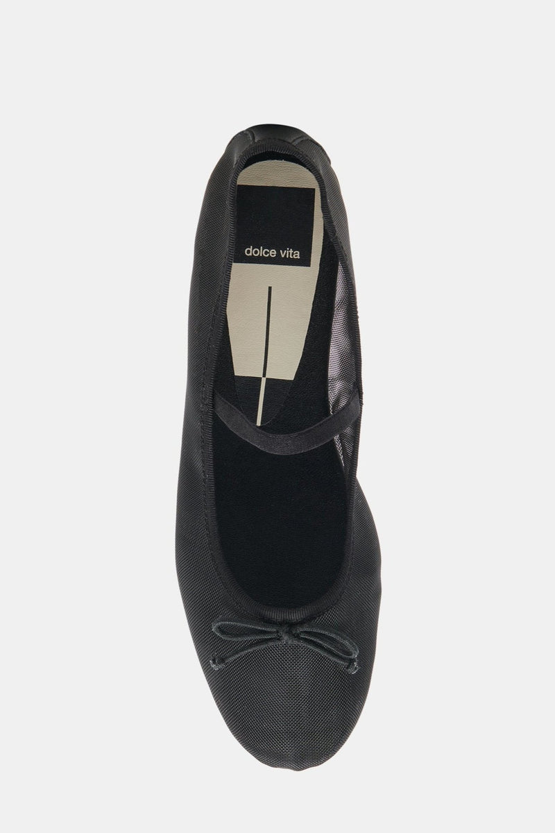 White Smoke Cadel Ballet Flats | Onyx Mesh flats