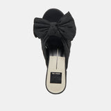 White Smoke Blair Heels | Onyx Satin Heel