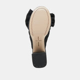 White Smoke Blair Heels | Onyx Satin Heel