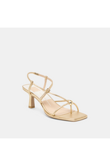 Lavender Mylee Heel Gold Distressed Leather Heel