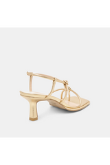 Lavender Mylee Heel Gold Distressed Leather Heel