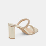 Nolah Heels | Gold Multi Beads