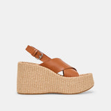 White Smoke Skylar Wedges Brown Leather Wedges