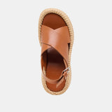 White Smoke Skylar Wedges Brown Leather Wedges